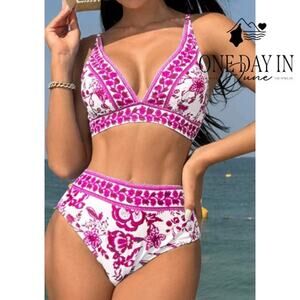 Aleumdr Floral Bikini Swimsuit Size M